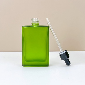 Flacon compte-gouttes en verre ambré rectangulaire carré de 15 ml, 30 ml, 50 ml, 100 ml avec compte-gouttes noirs pour sérum, huile essentielle, emballage cosmétique - Product Image 4