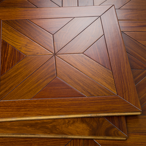 Parquet en bois d'ingénierie multicouche Padauk T&G 14 mm, brillant, antidérapant, certifié CE, qualité AB, pour projets immobiliers - Product Image 2