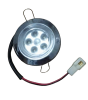 Lampe réflecteur LED circulaire simple 24V 18W ABS/PC pour éclairage de plafond de bus, application intérieure automobile