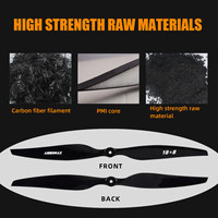 Hélice en fibre de carbone ultra légère ZYHOBBY 35g 18x8 à poussée élevée pour avion RC électrique, équilibrée pour le vol professionnel F3A 3D