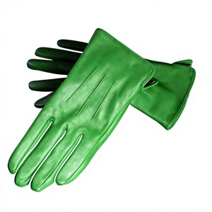 Gants en cuir violet doux, longueur poignet, avec design thermique uni et non doublé, pour un port confortable au quotidien en hiver et en occasion décontractée - Product Image 4
