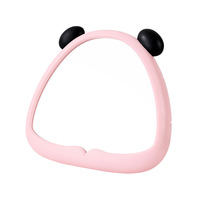 Miroir de maquillage de bureau pliable en forme de panda mignon, finition argentée, personnalisé, mini miroir de table portable, miroir de beauté cosmétique
