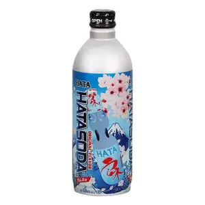 日本h-a-T-a 500毫升葡萄味碳酸饮料异国饮料软饮料弹珠汽水