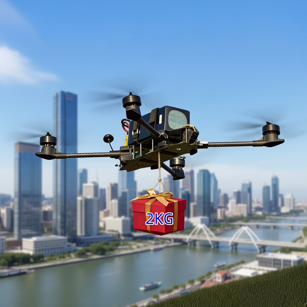 Hot Selling 7 Inch High Quality FPV Drone 2KG Payload Carbon Fiber Night Vision Camera 10km Transmission 21 Minute Flight Time