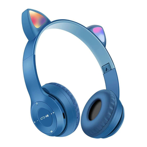 Original usine <span class=keywords><strong>chaude</strong></span> P47M casque sans fil Flash lumière mignon oreilles <span class=keywords><strong>de</strong></span> <span class=keywords><strong>chat</strong></span> avec micro contrôle LED stéréo musique casque casque cadeau - Product Image 2