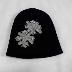 Bonnet en tricot de luxe fait main avec strass pour <span class=keywords><strong>femme</strong></span> – Chaud, tendance et stylé pour l'hiver - Product Image 3