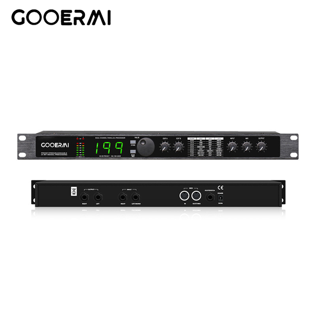 GMI-4II 24-Bit Digital Reverb DSP Signal Processor Dual Channel Parallel Professional Audio Effector with 192/200 Preset Modes