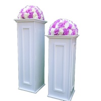 Nouvelle colonne carrée en plastique 2026 pour allée de mariage, accessoires de décoration de mariage, colonne romaine en plastique