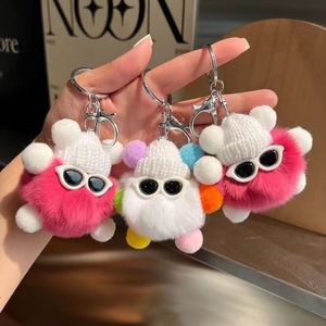 Porte-clés en peluche Kawaii Cool Elf avec casquette et lunettes de soleil, pendentif mode Anime, mignonne poupée en peluche, porte-clés <span class=keywords><strong>pompon</strong></span> pour filles, cadeau - Product Image 2