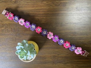 El yapımı kişiselleştirilmiş çiçek yumuşak çiçek güç kız köpek kolye taktik özel Paracord örgülü Charm boncuklu Pet köpekler yaka - Product Image 6