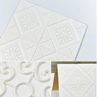 Stiker Dinding 3D Tiga Dimensi Perekat Sendiri Eropa 70x70 cm Wallpaper Xpe Busa Tahan Air Stiker Panel Dinding Modern