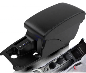 Reposabrazos para Coche con Diseño de Cargador USB de Doble Capa, en Cuero PU Negro, para <span class=keywords><strong>Volkswagen</strong></span> <span class=keywords><strong>Polo</strong></span> 2020-<span class=keywords><strong>2023</strong></span> - Product Image 2