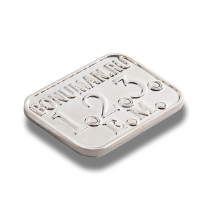 Exquisite Customized Logo Metal <b>Silver</b> Color Rectangle Office Name Badge - Product Image 2
