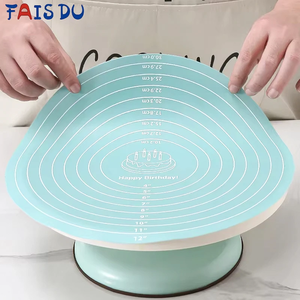 Tapis de cuisson rond en silicone pour plateau tournant à gâteau de 12 pouces de diamètre, tapis antidérapant, support à gâteau, outil de cuisson de qualité alimentaire pour la cuisine - Product Image 3