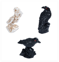 Figura Decorativa de Cuervo Pequeño en 3D, Juguete de Resina, Artesanía, Decoración para Halloween, Fiestas Religiosas y Eventos