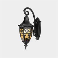Applique murale extérieure vintage décorative E27 dorée, luminaire mural moderne en métal pour jardin et cour