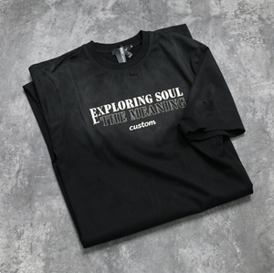 Exploring <span class=keywords><strong>Soul</strong></span> The Meaning - Camiseta personalizada para hombre, color negro, cuello redondo, manga corta, corte regular, algodón, informal, con estampado frontal - Product Image 1