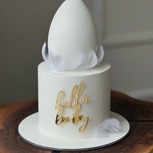ชุดตกแต่งหน้าเค้กอะคริลิค รูปน้ำผึ้งและรสหวาน สำหรับงานเลี้ยงฉลองทารก ตกแต่งเค้กวันเกิด ตัวอักษร 3 มิติ สีทอง - Product Image 6