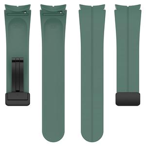 Bracelet en silicone de couleur pure pour <span class=keywords><strong>Samsung</strong></span> <span class=keywords><strong>Galaxy</strong></span> <span class=keywords><strong>Watch5</strong></span> <span class=keywords><strong>Pro</strong></span>, 20mm, sans lacet, boucle pliante magnétique, en métal noir, <span class=keywords><strong>45mm</strong></span> - Product Image 6