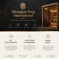 Kabin Sauna Kayu Mini Indoor Komersial dengan Pemanas Sauna Elektrik, Sauna Kering Finlandia untuk Gym, Rumah Pribadi, Spa, Pusat Kesehatan