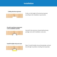 Bande d'éclairage en aluminium 018A pour armoire d'éclairage LED Profilé en alliage 25*7MM Éclairage de garde-robe