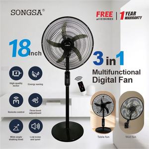 Ventilateur <span class=keywords><strong>tour</strong></span> multifonctionnel avec télécommande, 18 pouces, 3-en-1, flux d'air réglable, silencieux et oscillant – Prix de gros usine - Product Image 1