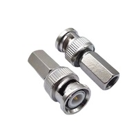 Wodexun BNC mâle vers connecteur RG59 75-4 BNC droit avec vis sans connecteur à souder