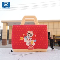 Sac à main gonflable géant personnalisé, sac de shopping gonflable pour la publicité et la décoration d'événements en extérieur dans les centres commerciaux