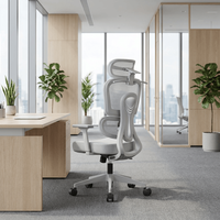 Chaise de bureau de direction ergonomique neuve en maille, inclinable et rembourrée, pivotante pour ordinateur