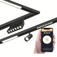 SMART MT20 3W-20W Spot LED de Grillage, Corps en Aluminium, Lampe sur Rail Magnétique 20mm, CRI 90, 2700K, Dimmable, Euro Project, DC48V, Mince