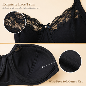 Wireless <strong>Bra</strong> <strong>for</strong> Women <strong>Comfortable</strong> Pressure Free Full Cup <strong>Bras</strong> <strong>Plus</strong> <strong>Size</strong> Soft Skin Friendly Everyday Wear - Product Image 4