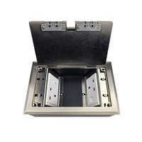 YEBOND ZDK-200 Prise de sol surélevée de type ouvert EU/UK/Allemagne universelle CAT6 RJ45 4 prises 10A CE Or/Argent