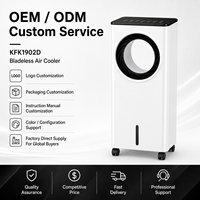 Nouveau produit : Ventilateur sans pales à circulation d'air, oscillant, avec commande tactile, oscillation à grand angle de 60°, pour salon