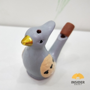 Flauta musical de cerámica para niños, de Ocarina silbato de aves de agua, multicolor - Product Image 4