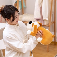Amusant doux coton Capybara Design chien couché en peluche jouet pondéré porte-clés éducatif pour enfants stockage à la maison emballé OPP