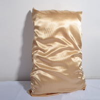 Taie d'oreiller carrée en satin spandex brillant de qualité supérieure, fermeture enveloppe de luxe, pour la maison, anti-rides, lavable, pour cheveux et peau