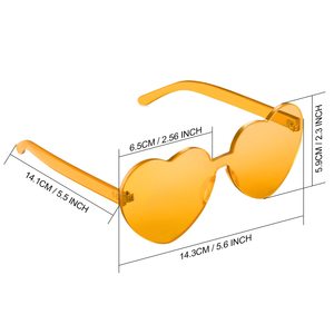Gafas Sin Montura con Forma de Corazón de Color Caramelo Transparente Lentes de Amor sin Marco - Product Image 3