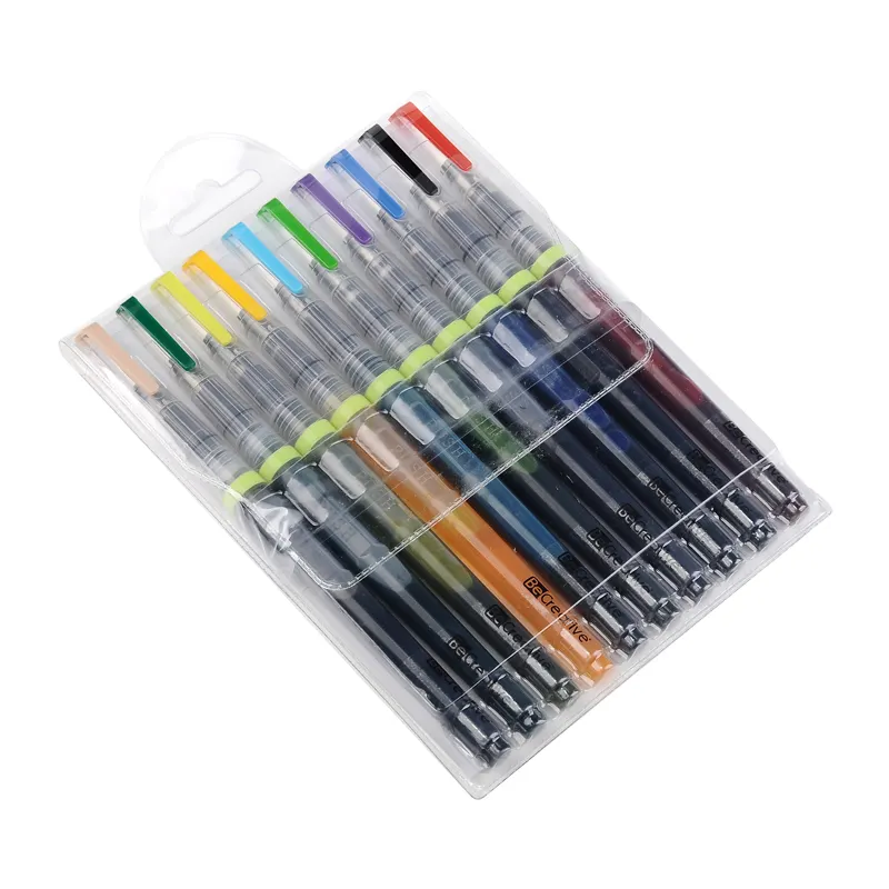 Water-based Customized Watercolor Brush marker Pen set 24 colors for coloring and calligraphy