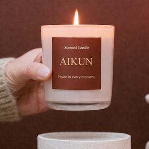 Vela Aromática AIKUN de Alta Calidad con Jengibre y Pomelo en Frasco de Vidrio, Larga Duración, para Venta al Por Mayor - Product Image 1