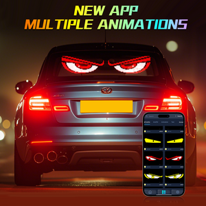 Accessoires de voiture : Panneau LED souple programmable par application, affichage LED flexible, feux Devil Eyes, lampe œil <span class=keywords><strong>color</strong></span>ée pour pare-brise de camion, panneau LED souple - Product Image 6