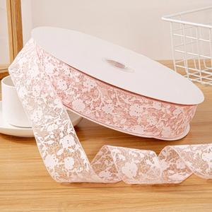 Ruban en dentelle florale transparente délicate de 5 cm, idéal pour les paniers-cadeaux de mariage et la doublure de paniers de dragées, 10 yards/rouleau - Grande Vente - Product Image 2