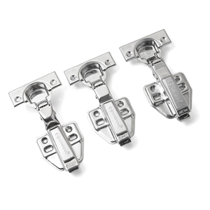 Charnière de porte d'armoire en acier inoxydable robuste à fermeture amortie pour cuisine - Product Image 1