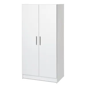 Economical Cheap White Two Door Wooden Bedroom Wardrobe Furniture Without Drawers Based