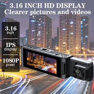 Triple Lens Dashcam 12MP F2.0 170 Degree Wide Angle HD Night Vision With Rear View <b>Camera</b> <b>For</b> Car Safety Monitoring - Product Image 3