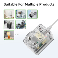Adaptateur secteur interchangeable Merryking UL CE RoHs approuvé, boîtier transparent, 5V 9V 12V 2A 2.25a pour mini PC