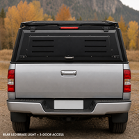 Auvent de camionnette en aluminium à profil bas, toit rigide plat avec panneaux Molle, rails de toit, étanche pour Hilux Double Cabine OEM