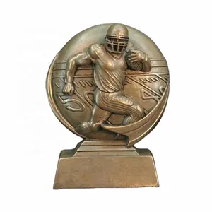 Statue en résine, cercle du Rugby et des mains, Sculpture en Bronze moulé froid, cadeaux à thème Souvenir