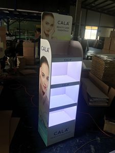 Sàn Cứng PVC Hội Đồng Quản Trị Bọt Hội Đồng Quản Trị Mỹ Phẩm Kệ Trưng Bày Với Ánh Sáng Cho Siêu Thị Khuyến Mãi - Product Image 2