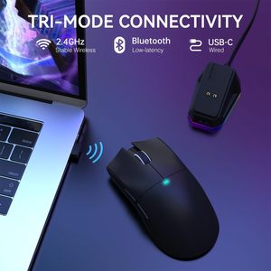 <span class=keywords><strong>Ratón</strong></span> para Juegos ATTACK SHARK X11 con Base de Carga Magnética, Sensor para Juegos PixArt PAW3311, Inalámbrico BT/2.4G/Con Cable, Ultraligero de 63 g - Product Image 3