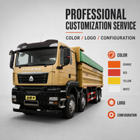 Camion benne SITRAK C7H 8x4 Euro 3 440HP d'occasion avec transmission manuelle 12 vitesses HW25712 pour l'exportation